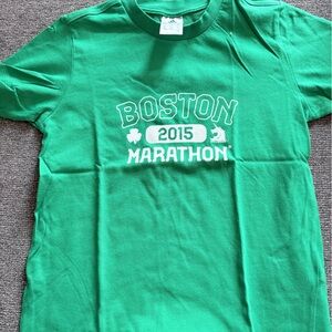 adidas Green Boston Marathon Kids Tee